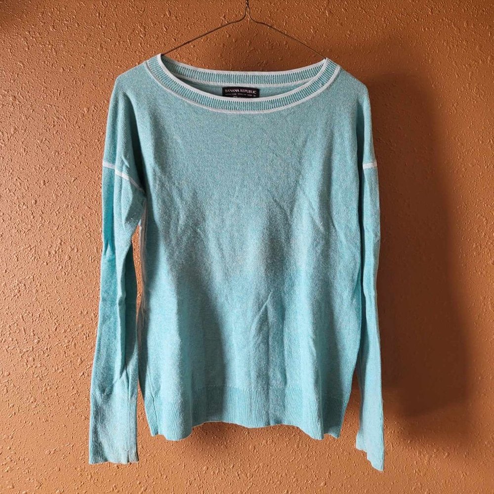 Banana Republic Women's wool sweater, small, turquoise